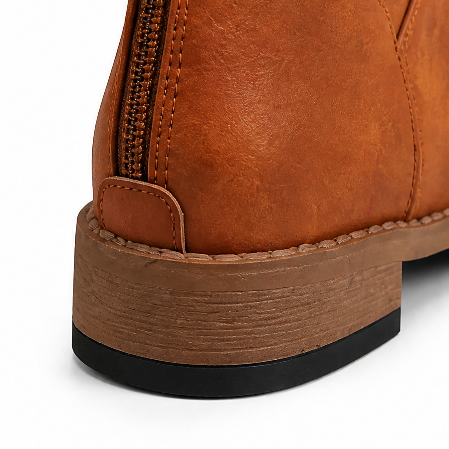 Zeyna | Adjustable Wrap-Lace Mid-Calf Combat Boots