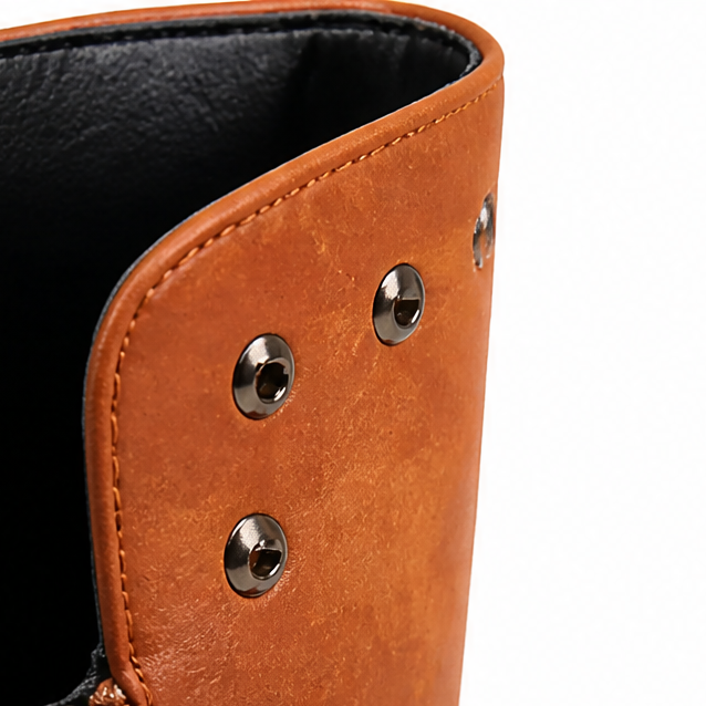 Zeyna | Adjustable Wrap-Lace Mid-Calf Combat Boots