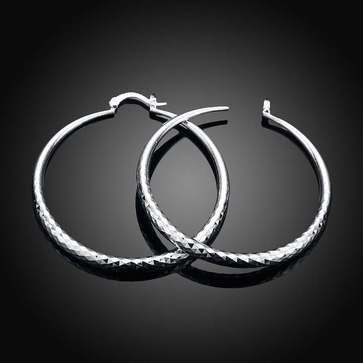 Wednesday | Silver Circle Hoop Earrings