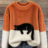 Caitlin | Pull décontracté à motif chat