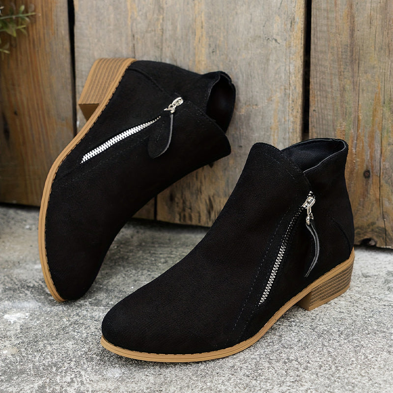 Joanna Zipper Ankle Boots - detail