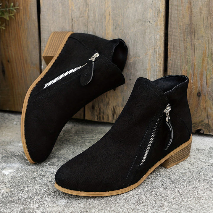 Joanna Zipper Ankle Boots - detail