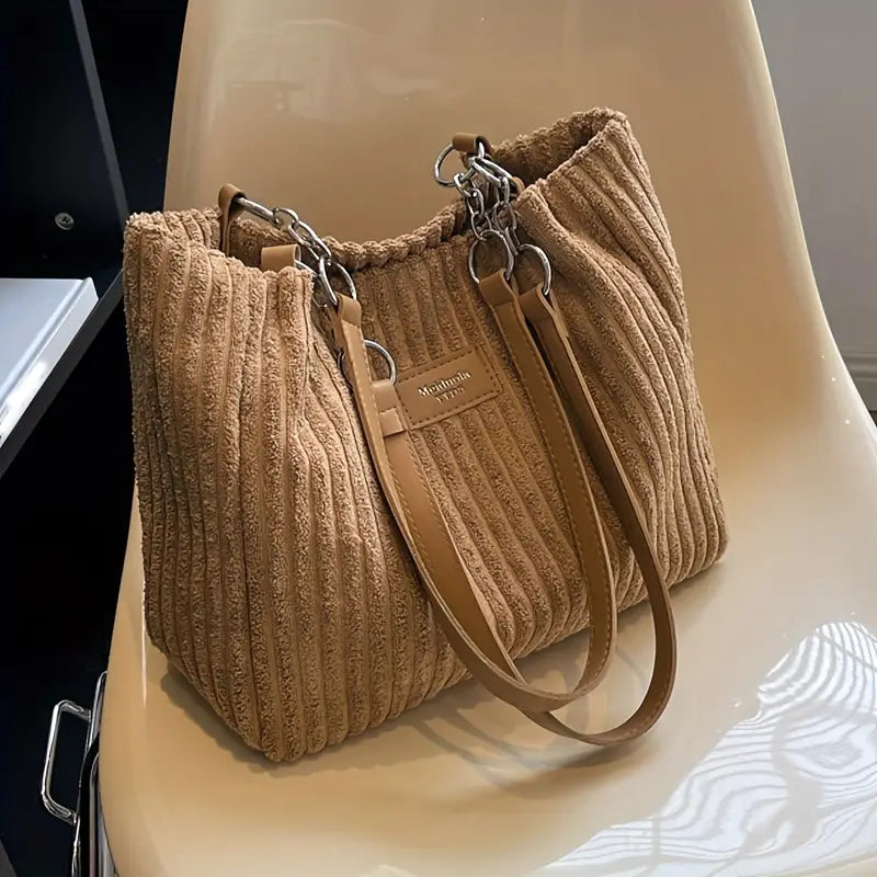 Onyx | Large Capacity Corduroy Tote Bag