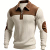 Reid | Classic Color-Block Collar Zip Sweater