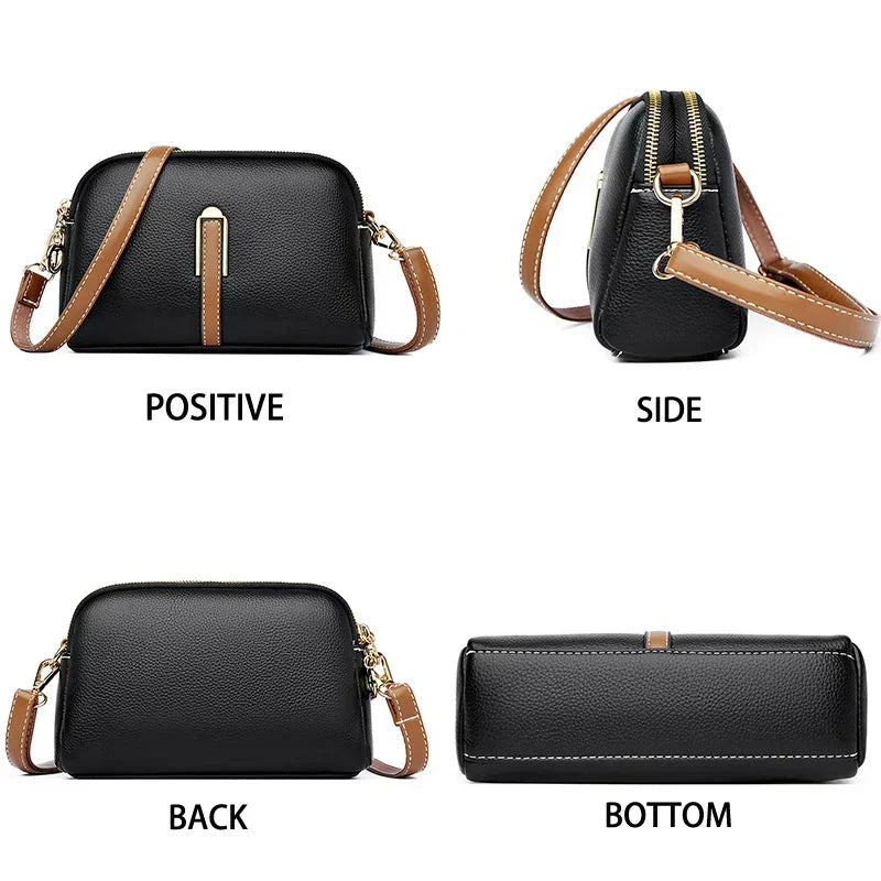 Mykaella | Compact Soft Leather Shoulder Bag