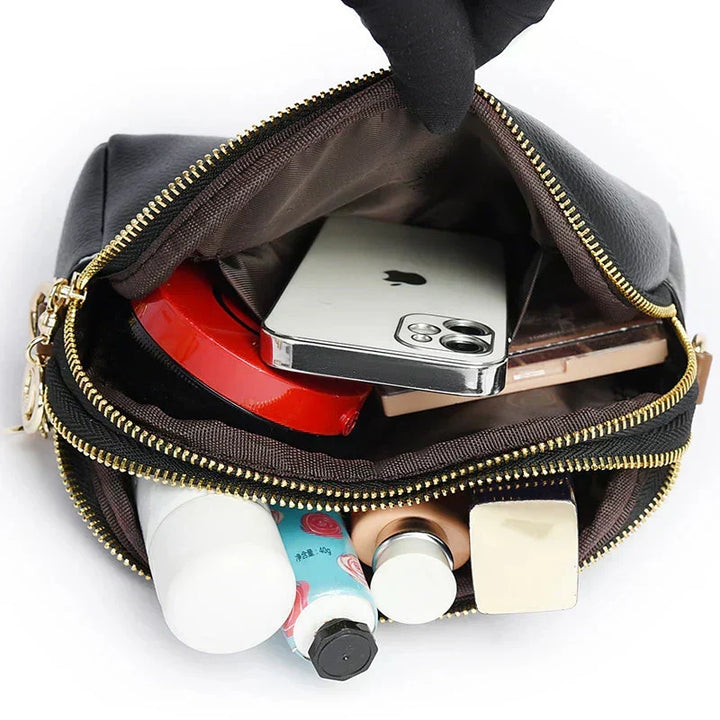 Mykaella | Compact Soft Leather Shoulder Bag