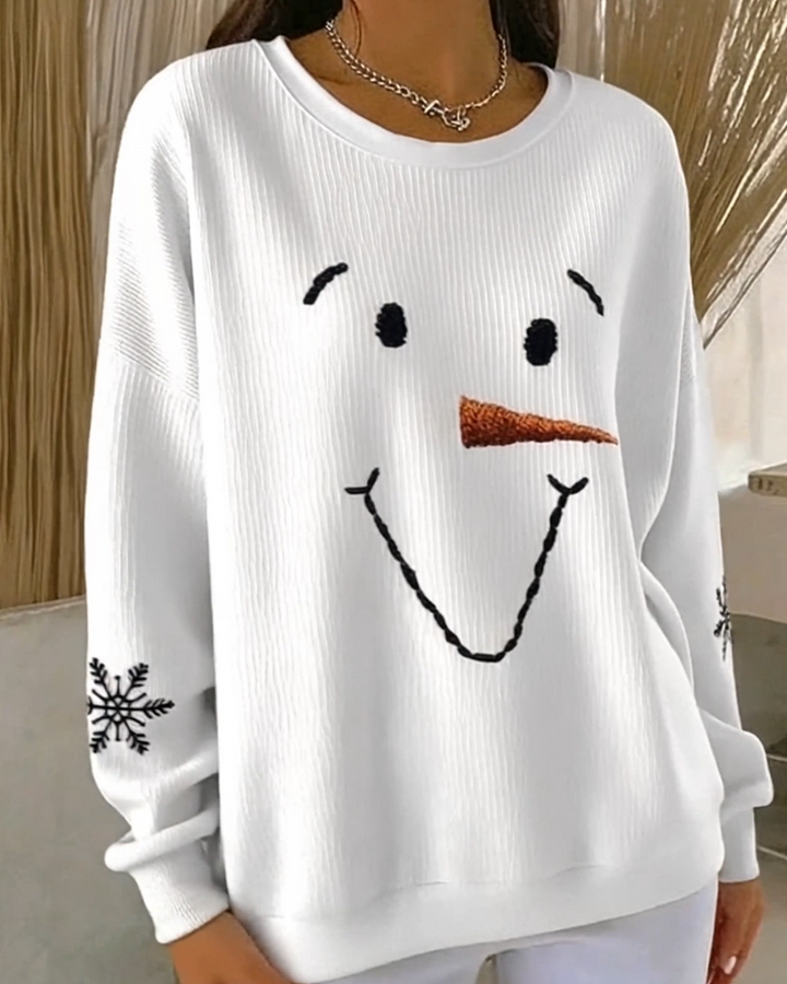Phoebe | Cute Snowman Face Sweatshirt