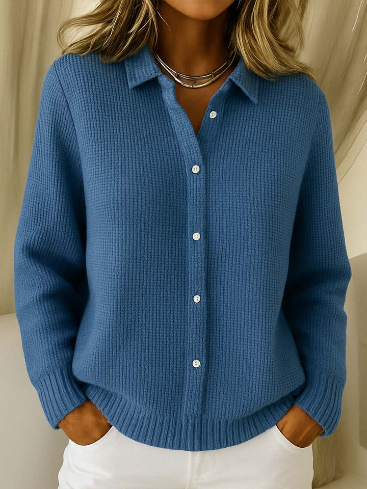 Olive | Cozy Button-Front Knit Sweater
