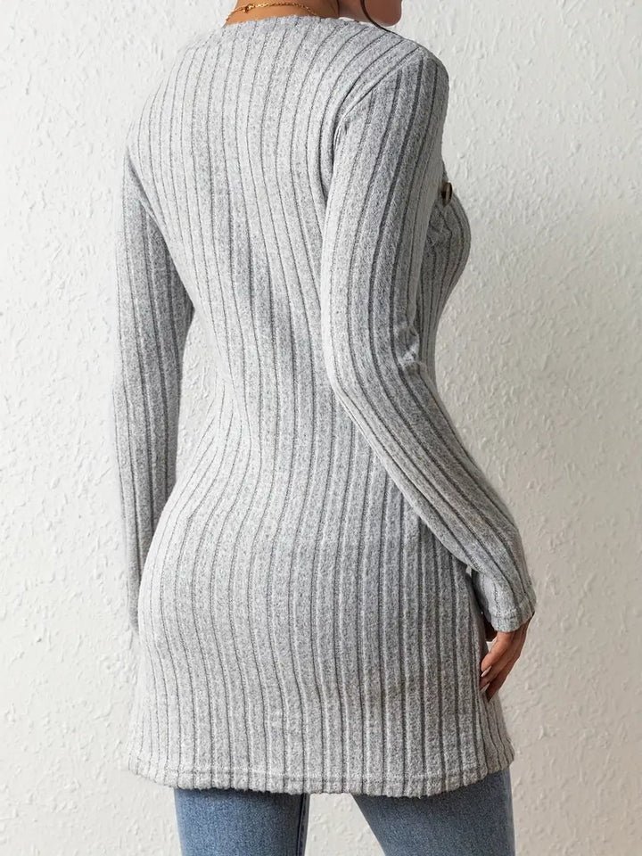 Katherine | Pull long moderne côtelé