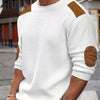 Everett | Casual Patch Waffle Knit Sweatshirt