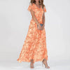 Lilia | Elegant Floral Short Sleeve Dress
