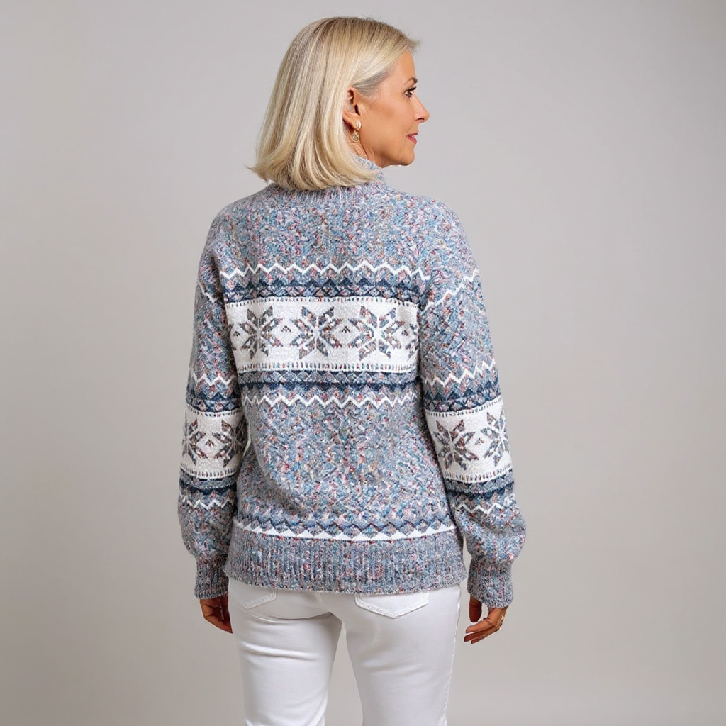 Catherine | Nordic Snowflake Knit Sweater