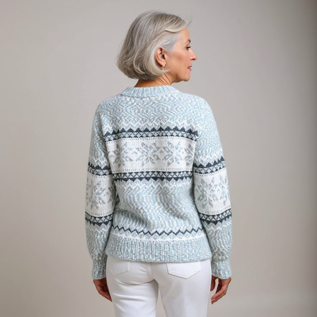 Catherine | Nordic Snowflake Knit Sweater