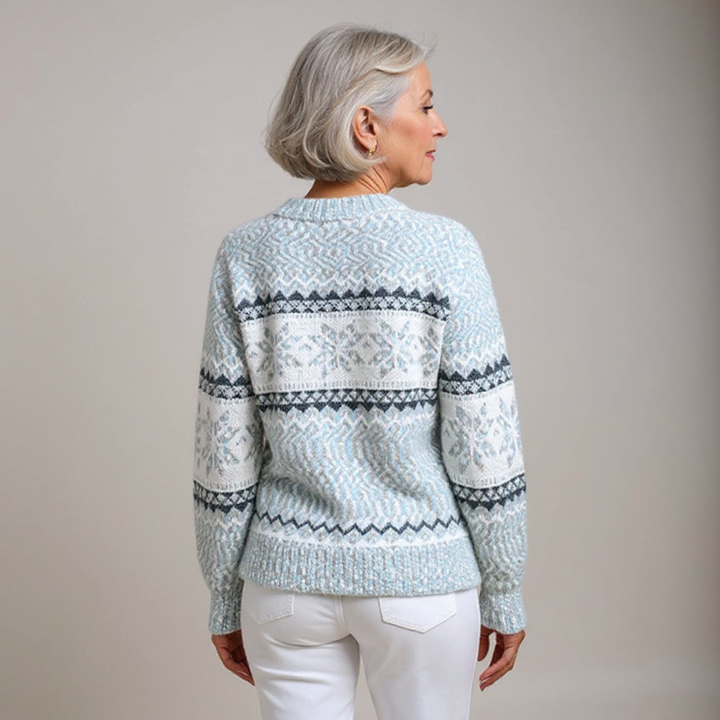 Catherine | Nordic Snowflake Knit Sweater