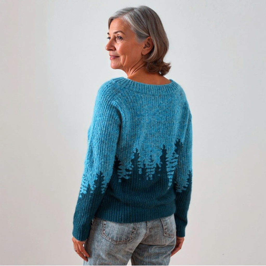 Melissa | Forest Print Knit Sweater