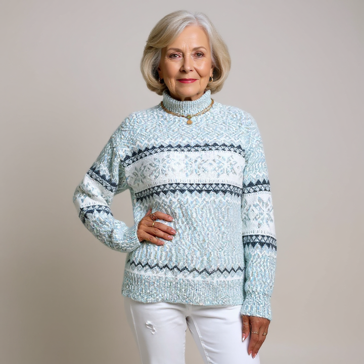 Catherine | Nordic Snowflake Knit Sweater