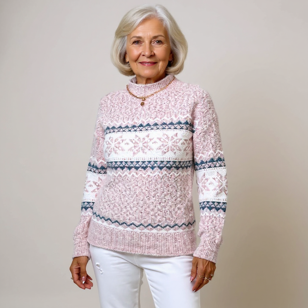 Catherine | Nordic Snowflake Knit Sweater
