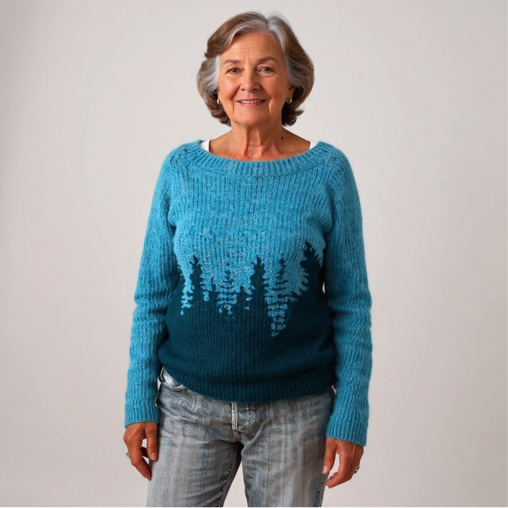 Melissa | Forest Print Knit Sweater