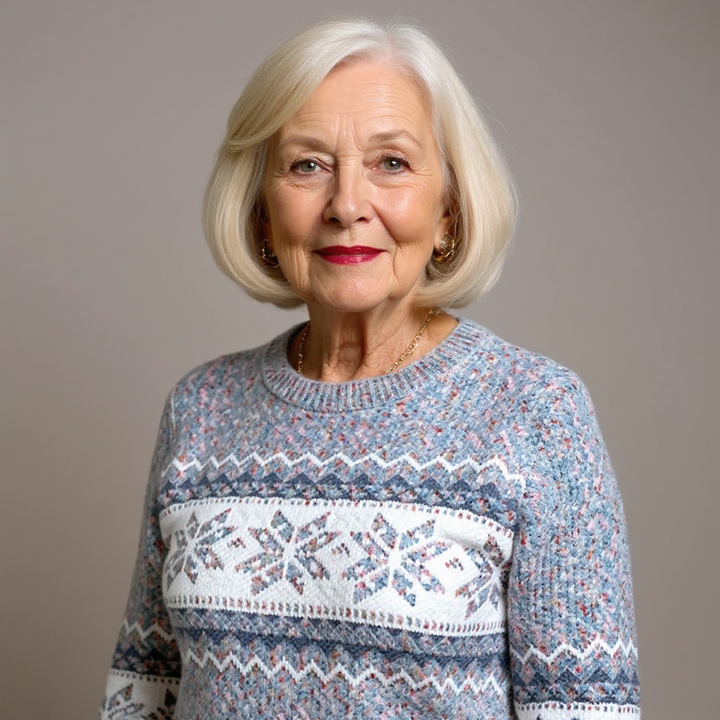 Catherine | Nordic Snowflake Knit Sweater