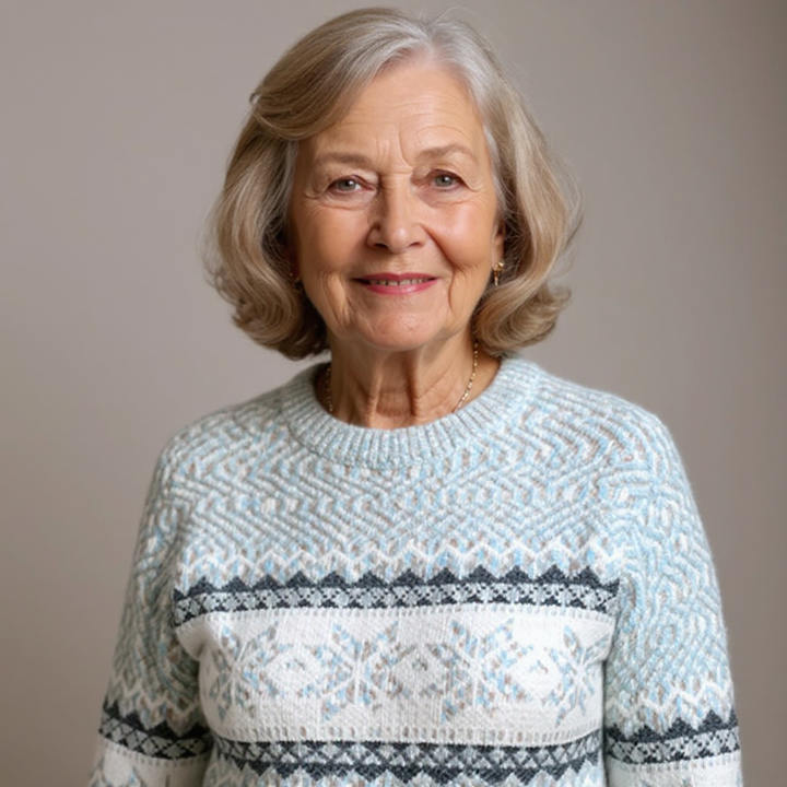 Catherine | Nordic Snowflake Knit Sweater