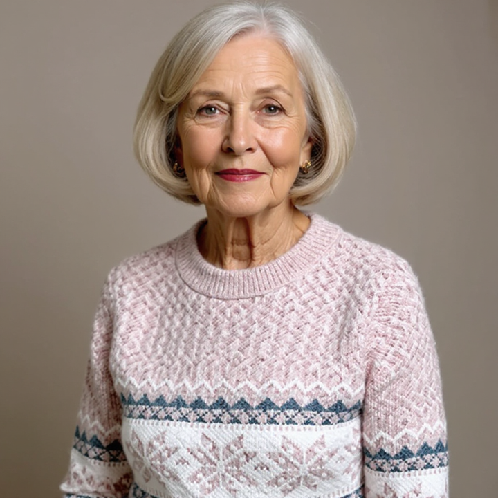 Catherine | Nordic Snowflake Knit Sweater