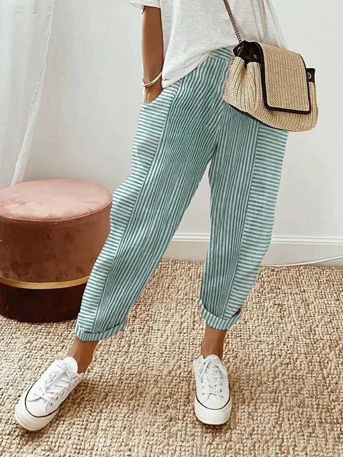 Kylie | Relaxed Striped Summer Pants