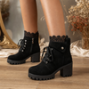 Brennan | Lace-Up Chunky Heel Ankle Booties