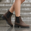 Meghane | Brown Chelsea Ankle Boots