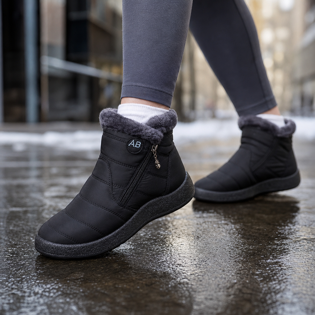 Seija | Bottines zippées doublées en peluche