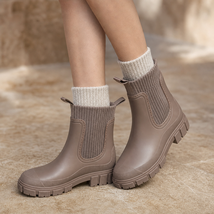 Bella-Rose | Bottes de pluie à chevilles avec col élastique