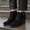 Lauralie | Water-Repellent Side-Zip Wedge Ankle Boots