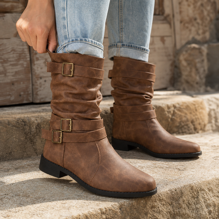 Alysun | Bottines décontractées à boucle mi-mollet