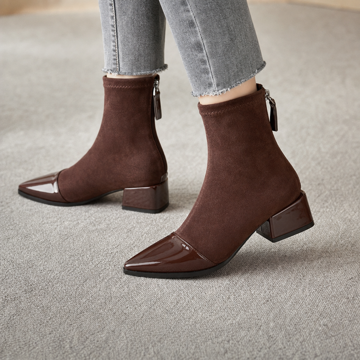 Ira | Bottines à bout pointu et talon épais