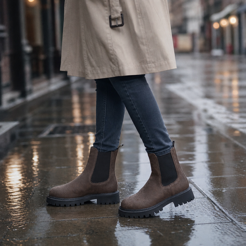 Dreya | Wide-Fit Stretch-Panel Chelsea Boots