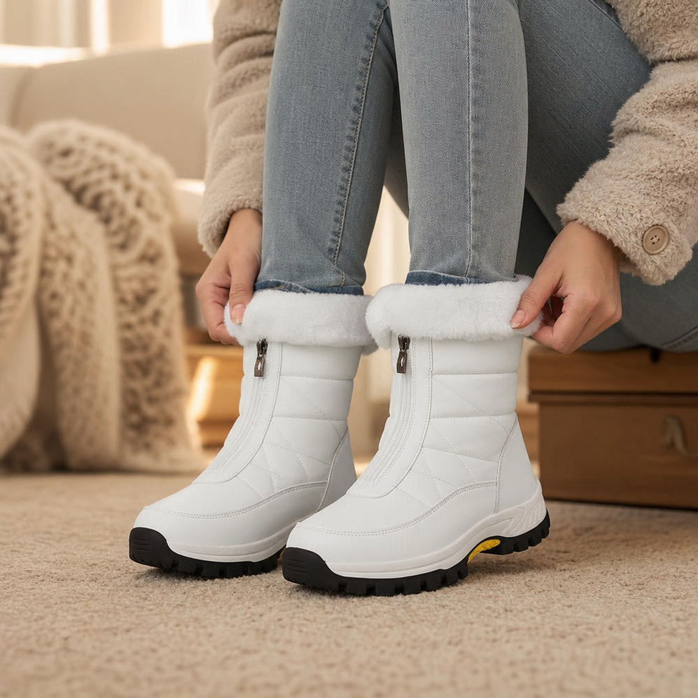 Lilja | Bottes de neige zippées doublées en peluche