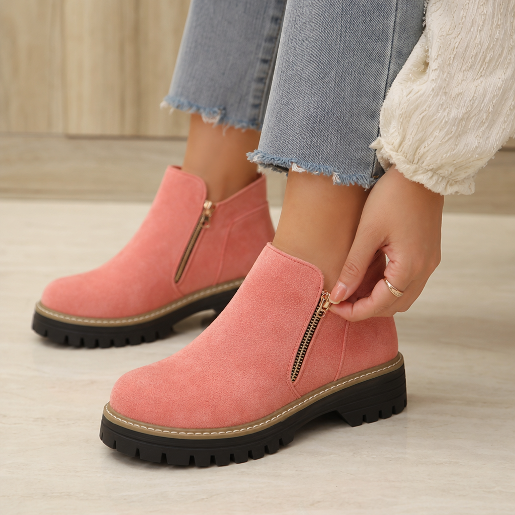 Sahana | Bottines à talon carré et semelle rembourrée