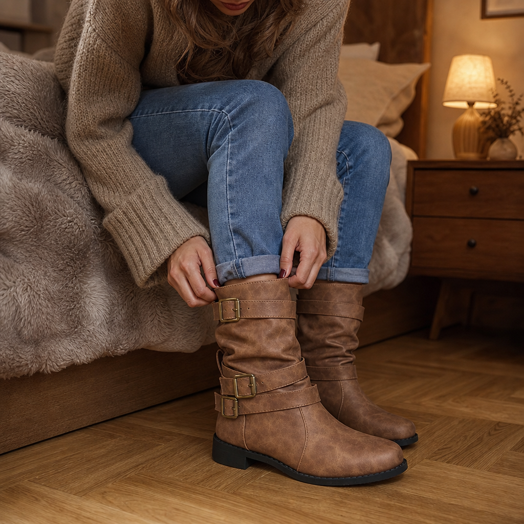 Alysun | Bottines décontractées à boucle mi-mollet