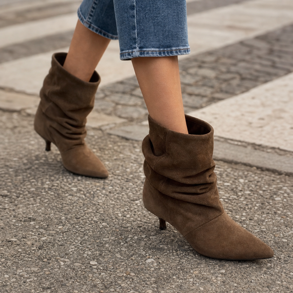 Rimsha | Bottines décontractées en daim à bout pointu