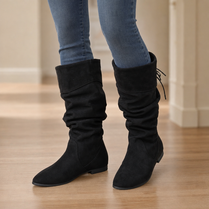 Justyce | Bottines amples mi-mollet à lacets