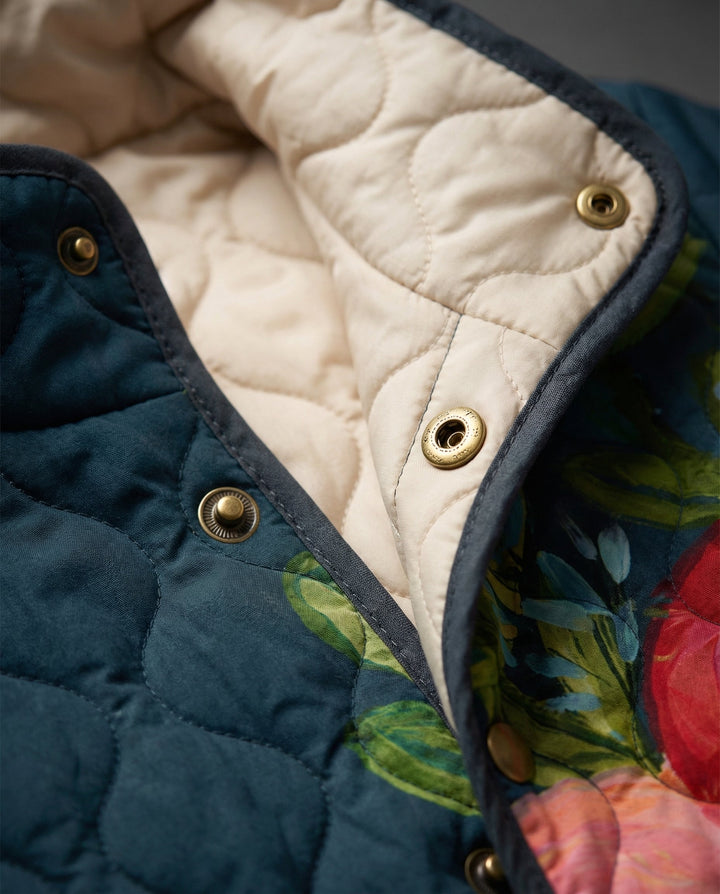 Ellis | Vintage Floral Print Quilted Jacket