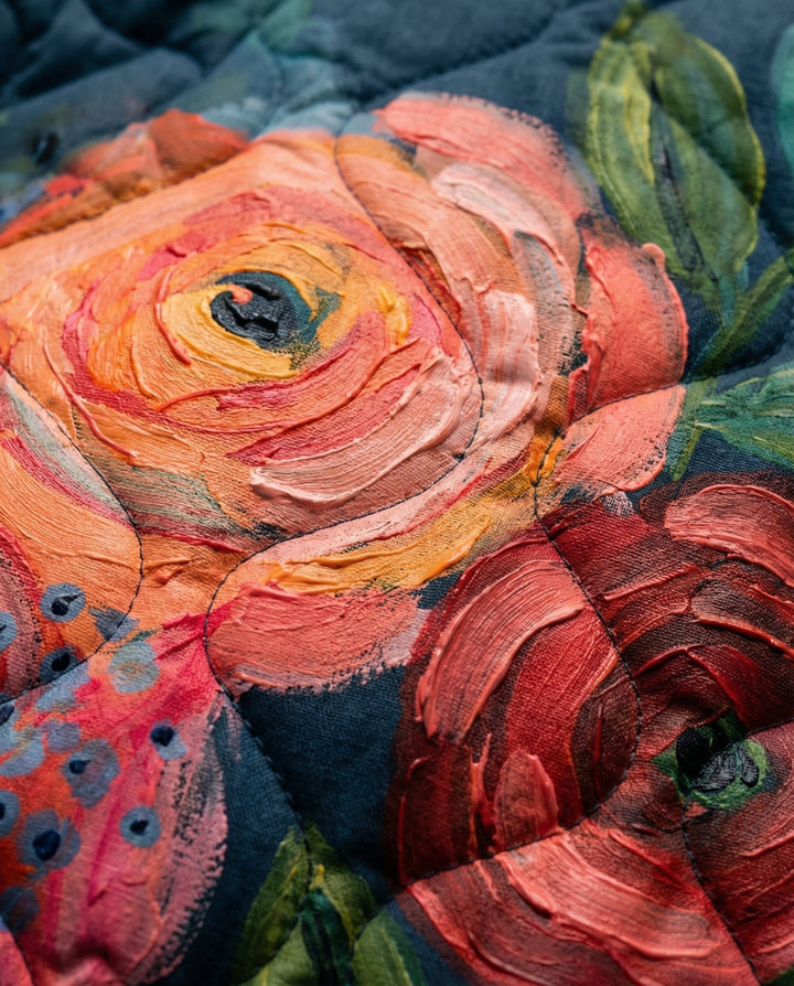 Ellis | Vintage Floral Print Quilted Jacket