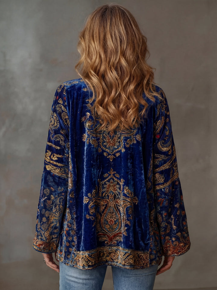 Amelie | Stylish Velvet-Touch Bohemian Cardigan