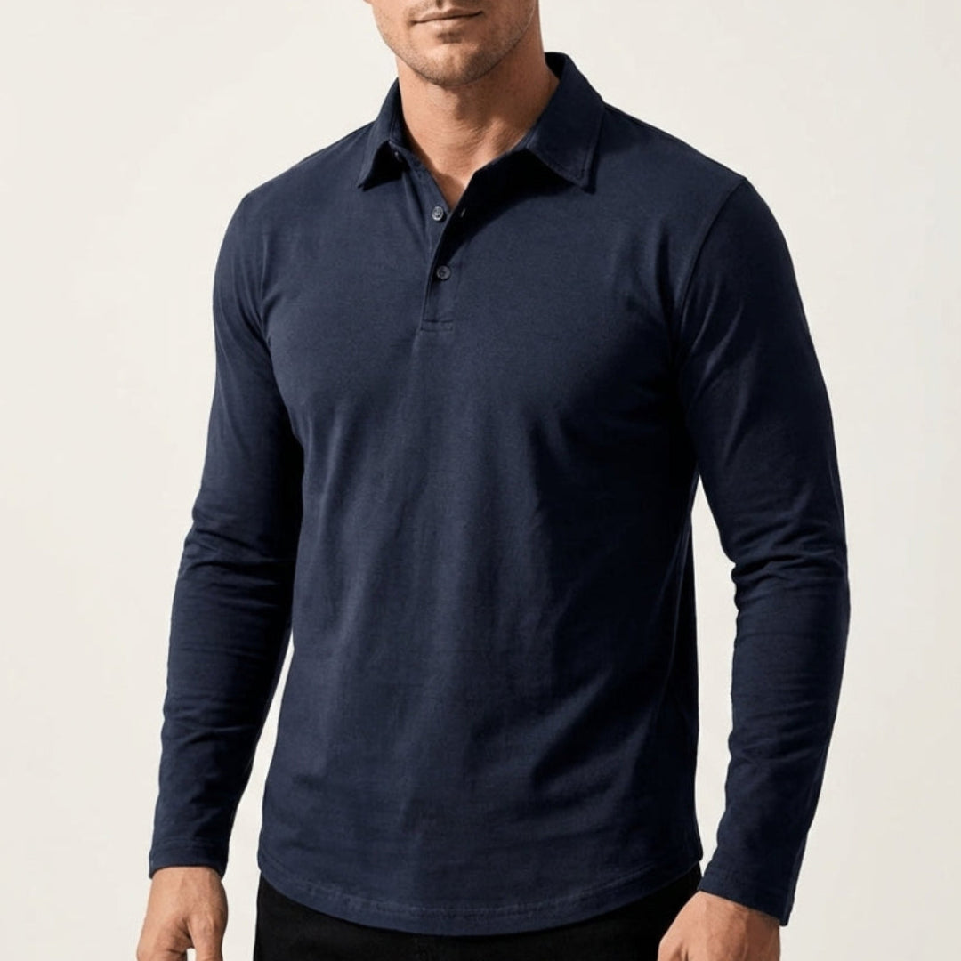 Edison | Casual Long Sleeve Collared Polo