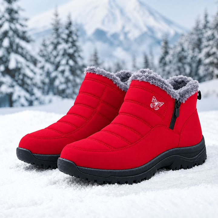 Megan | Bottes de neige imperméables matelassées à fermeture latérale jusqu'à la cheville