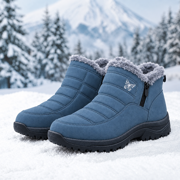 Megan | Bottes de neige imperméables matelassées à fermeture latérale jusqu'à la cheville