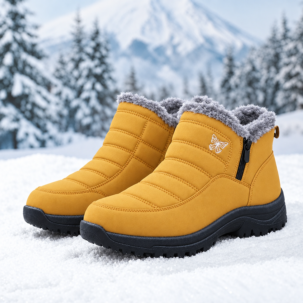 Megan | Bottes de neige imperméables matelassées à fermeture latérale jusqu'à la cheville