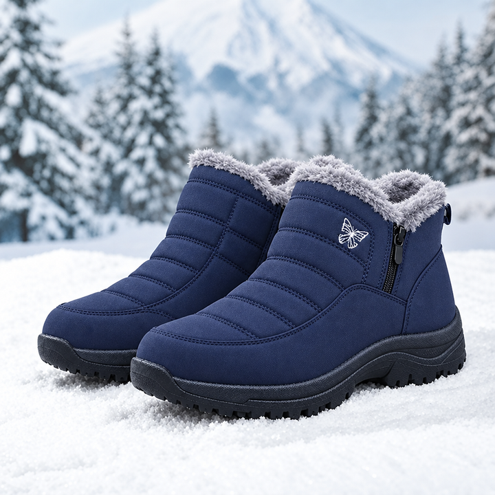 Megan | Bottes de neige imperméables matelassées à fermeture latérale jusqu'à la cheville