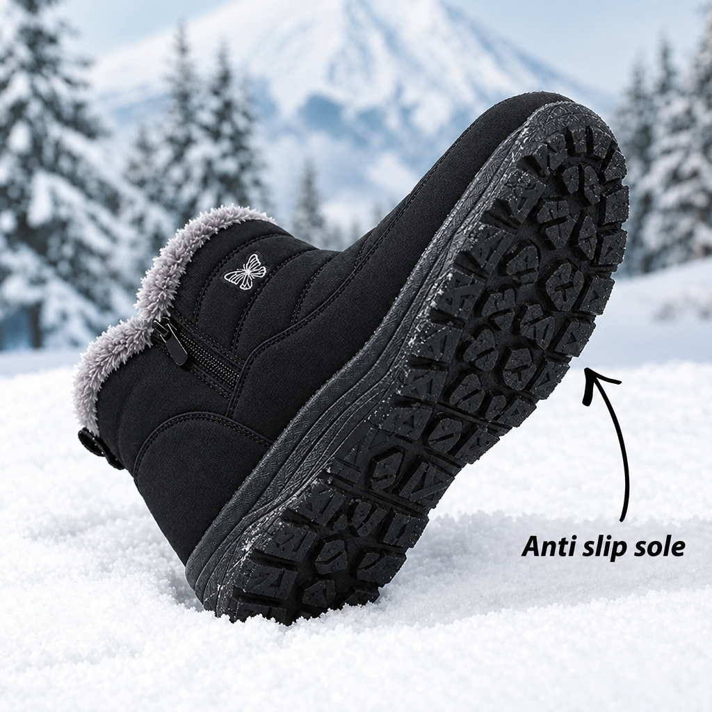 Megan | Bottes de neige imperméables matelassées à fermeture latérale jusqu'à la cheville