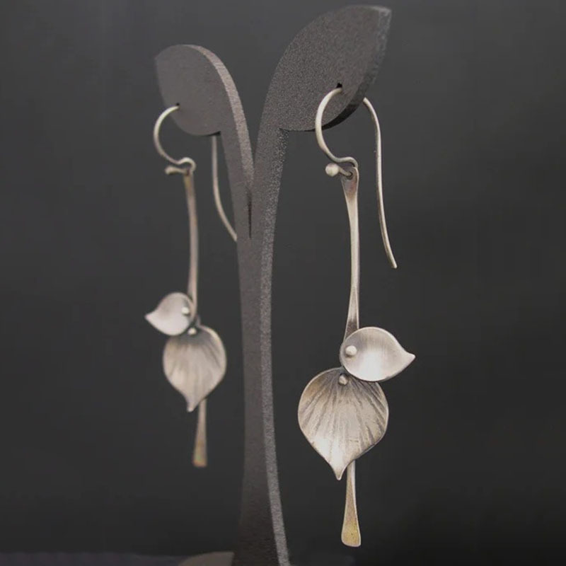 Reaghan | Silver Leaf Vintage Earrings