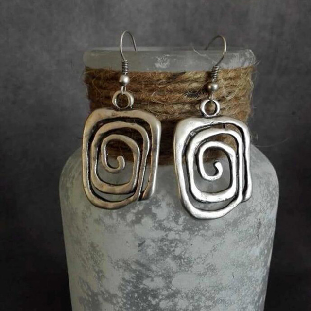 Zeynep | Vintage Spiral Silver Earrings